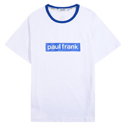 Paul Frank 大嘴猴 爆款潮流简约宽松舒适短袖圆领LOGO女式运动T恤