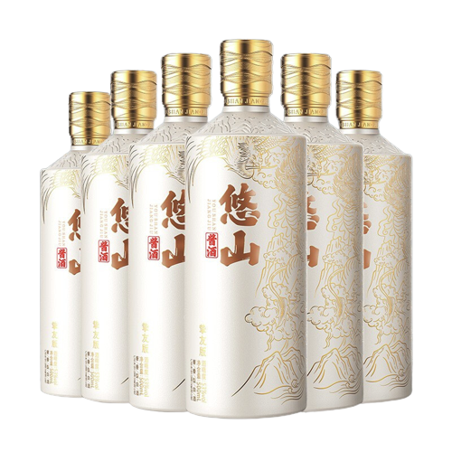 悠山酱酒醇甜挚友版53%vol 酱香型白酒500ml*6瓶整箱装【报价价格评测