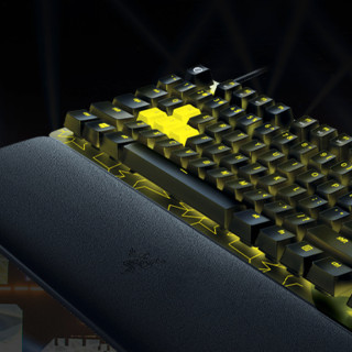 RAZER 雷蛇 猎魂光蛛 V2 竞技版 ESL特别版 87键 有线机械键盘 黑色 雷蛇光轴 RGB