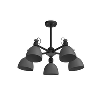 设计师的灯 糖果纸吊灯灯罩 哑黑+午夜灰 五头