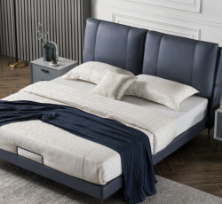 kuka顾家家居ds2885b超纤科技布双人床15m