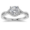 Blue Nile 42402 女士扭纹光环14K白金钻石戒指