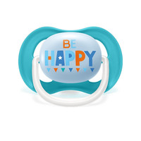 AVENT 新安怡 透气系列 SCF081/10 安抚奶嘴 蓝色HAPPY 6-18月