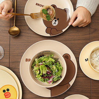 Marsica 满朝佳 LINE FRIENDS系列 陶瓷餐具套装 6件套 布朗熊