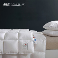 SOMERELLE 安睡宝 羽绒羽毛被子 白鹅毛被芯防钻绒春秋冬天空调被褥盖被 加厚保暖冬被 珍珠白200*230cm6斤