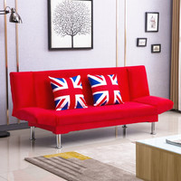 Tnukk 可折叠沙发床 红色 单人座 带俩抱枕 绒布款