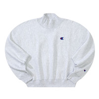 Champion 女士半高领卫衣 UW-109775 浅灰色 M