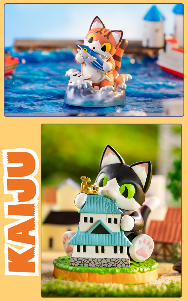 popmart泡泡玛特小夏屋猫吉拉的玩闹日常系列盲盒手办