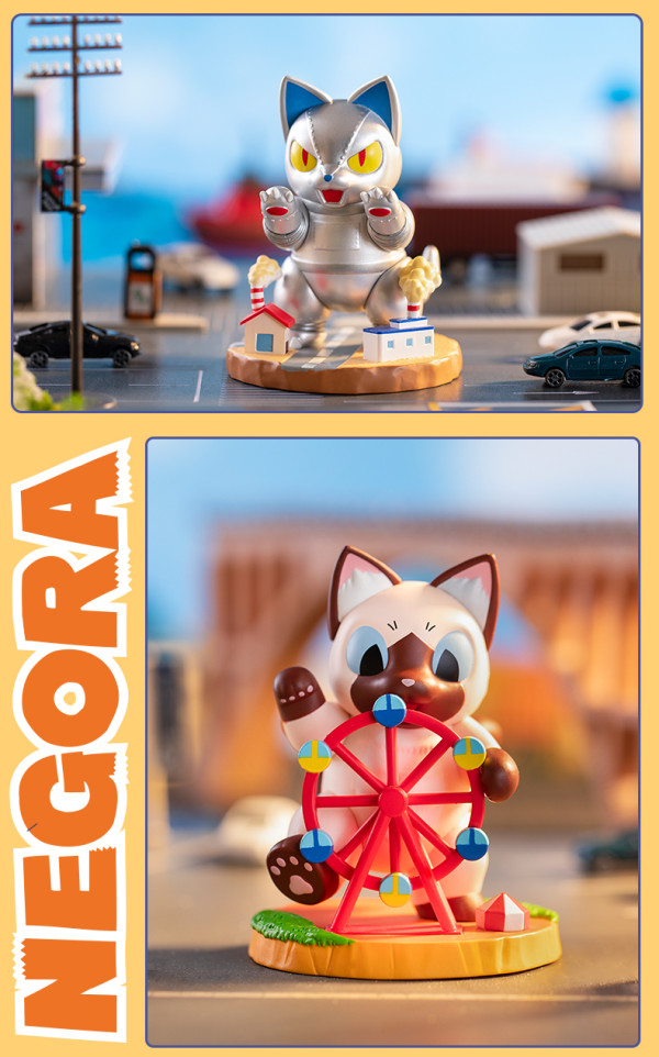 popmart泡泡玛特小夏屋猫吉拉的玩闹日常系列盲盒手办