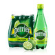 perrier 巴黎水 青柠味含气天然矿泉水 500ml*6瓶