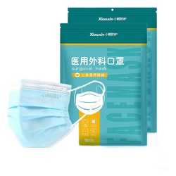 XiaoXin 小新防护 一次性医用外科口罩 100只 非独立包装