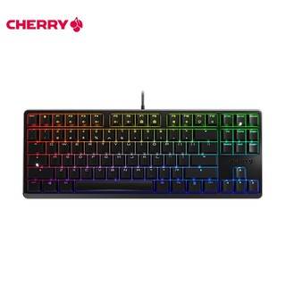 CHERRY 樱桃 G80-3000S TKL RGB 机械键盘 88键有线键盘 游戏键盘 无钢板 RGB灯效 黑色 黑轴