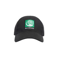 巴黎世家 女士绿标双BB方形标志鸭舌帽帽子