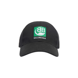 BALENCIAGA 巴黎世家 女士绿标双BB方形标志鸭舌帽帽子