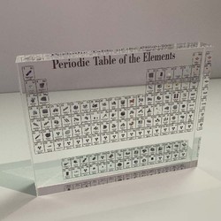 耐辉顿 化学元素周期表实物  化学元素周期表实体摆件内埋实物亚克物 150*114*20mm透明印刷版-533