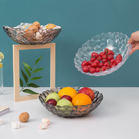 YUE YU 悦语 两个装创意欧式蜂巢果盘客厅家用糖果盘零食干果盒塑料透明水果盘