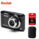 Kodak 柯达 FZ53 便携数码相机 1615万 2.7“屏 5光变 28mm广角 720P高清 黑色套装（含相机+32G卡+包）