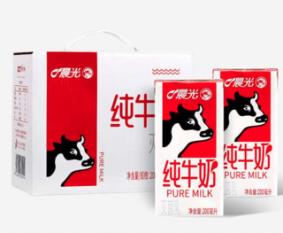 M&G 晨光 全脂纯牛奶200ml*12盒*2箱早餐牛奶礼盒装