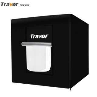 Travor 旅行家 摄影棚LED小型影棚套装80cm 拍照道具可折叠柔光灯箱 免布光可调光