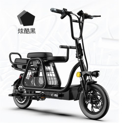 collarao领奥电动自行车迷你款折叠锂电池代步车接送孩子亲子车