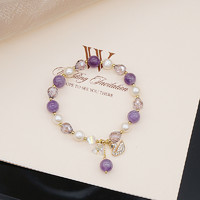 HU LI LAN 湖丽兰 简约珍珠宝石手链 JJ01450-21013 紫色 5.5cm