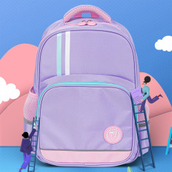 deli得力卡通书包双肩包图案小学生一二三年级大容量多功能儿童背包