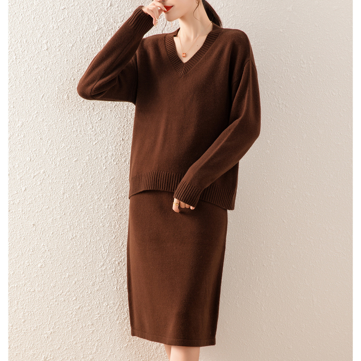 恒源祥 LQM617 女士半身裙套装