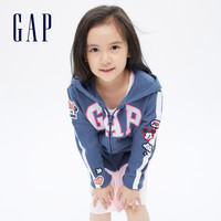 Gap 盖璞 女童LOGO连帽卫衣