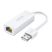 UGREEN 绿联 CR110 接口转换器 USB-A转RJ45 白色 百兆网卡