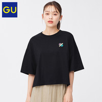 GU极优女装印花纯棉T恤(5分袖)DemonSlayer鬼灭之刃联名款334607