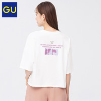 GU极优女装印花纯棉T恤(5分袖)DemonSlayer鬼灭之刃联名款334642