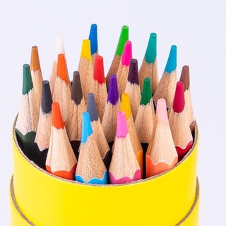 deli 得力 48色油性彩铅 原木六角杆彩色铅笔 学生绘画涂色画笔画具画材美术套装 DL-7070-48春季出