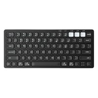 HP 惠普 K750 78键 2.4G蓝牙 双模无线薄膜键盘 黑色 无光