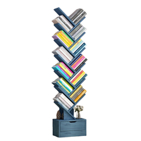 JIA SHI HUA 家世华 松木树形书架 蓝色 14层