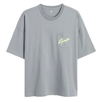 Gap 盖璞 男女款圆领短袖T恤 701144 浅灰色 XL