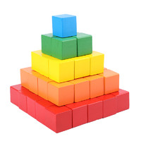 MUWANZI 木丸子 立方体教具积木 100颗 彩色