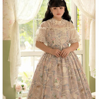 南笙阁原创 空白书信 Lolita JSK 女士连衣裙 大码女装