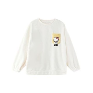 GUKOO 果壳 X HELLO KITTY 女士双面珊瑚绒家居服套装 821426211720 奶白 XL