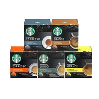 STARBUCKS 星巴克 咖啡胶囊组合装 5口味 12颗*5盒（VB美式浓黑+特选综合+意式烘焙+哥伦比亚咖啡+Pike Place美式浓黑）