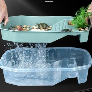 易萌 乌龟缸 乌龟生态缸 带晒台 养龟专用缸