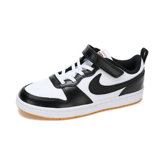 NIKE 耐克 COURT BOROUGH LOW 2 SE3 BPV 儿童休闲运动鞋 DN1229-100 白黑色 29.5码