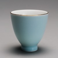 容山堂 陶瓷祥和茶杯 精锐蓝 4 9x5x2.2cm 小号品茗杯功夫茶具