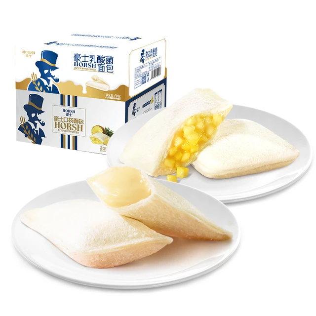 HORSH 豪士 面包组合装 2口味 1.43kg（乳酸菌面包680g+菠萝口袋面包750g）