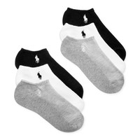 RALPH LAUREN Polo 6-Pk. Low-Cut Ankle Socks, Little Girls & Big Girls