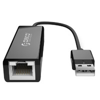 ORICO 奥睿科 UTJ-U2 接口转换器 USB-A转RJ45 黑色 百兆网卡