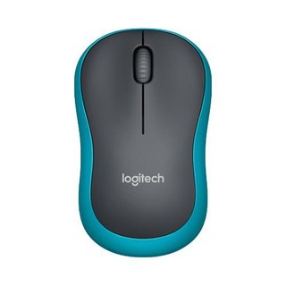 logitech 罗技 M186 2.4G无线鼠标 1000DPI 黑蓝色