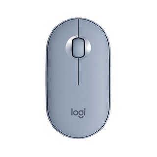 logitech 罗技 Pebble 2.4G蓝牙 优联 双模无线鼠标 1000DPI 雾霾蓝