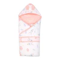 艾洛迪 婴儿抱被 加厚夹棉款 兔子花园 90*90cm