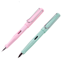 M&G 晨光 钢笔 HAFP1234 晶蓝色墨水 浅粉+浅绿 0.38mm 2支装