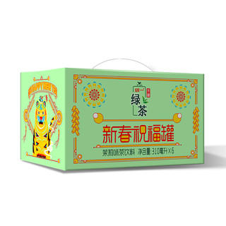 Uni-President 统一 绿茶 茶类饮料 茉莉味 310ml*6罐 新春祝福罐